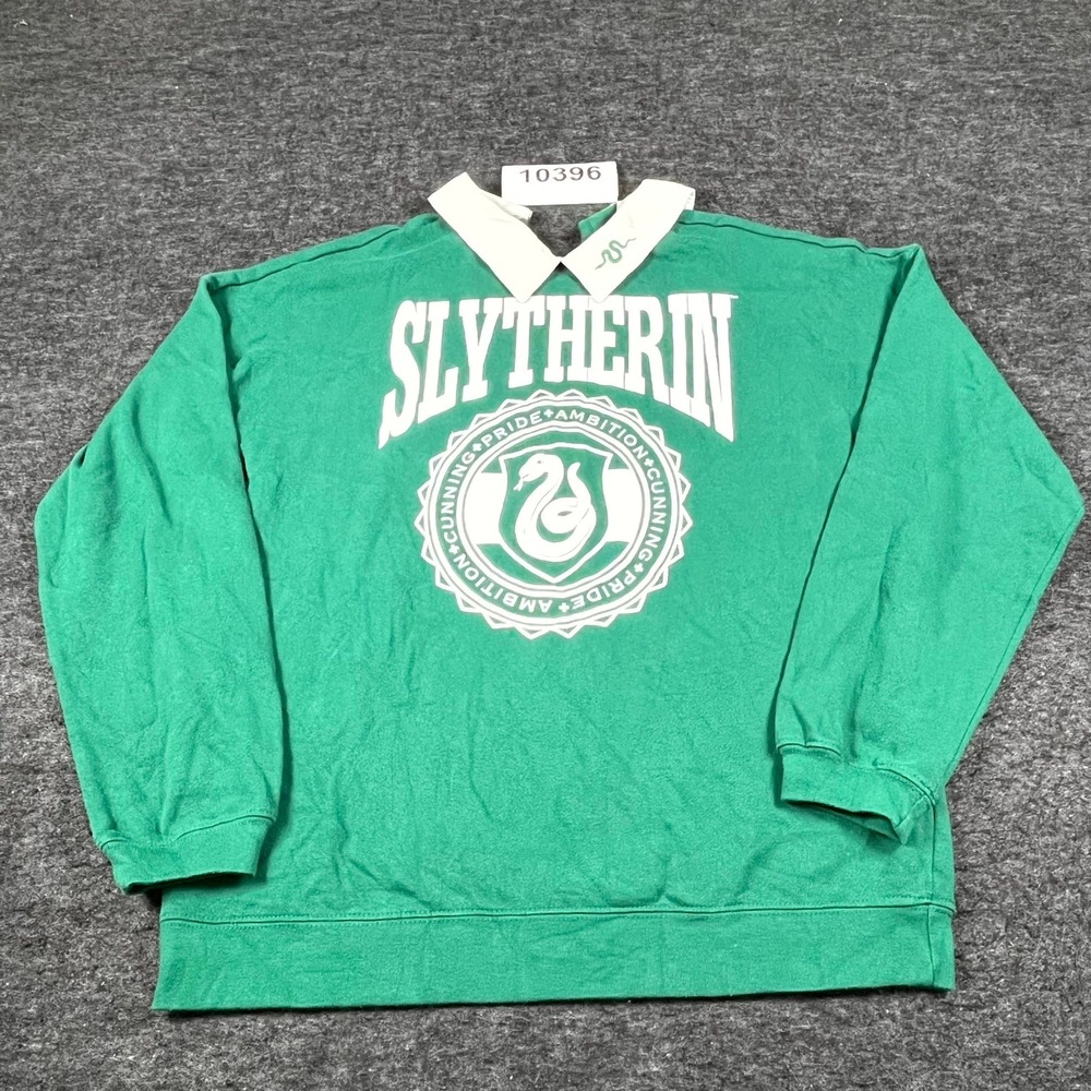 Harry Potter Wizarding World‎ Slytherin Sweatshirt Womens Small Green Graphic